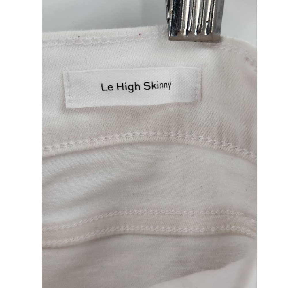 FRAME Le High Skinny White Raw-Hem Edge Jeans Size 31 - Picture 7 of 8
